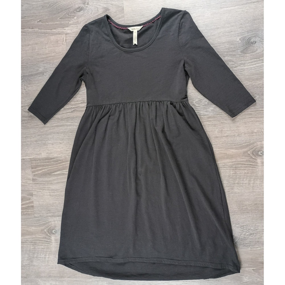Matilda Jane Dress Womens XS Black 3/4 Sleeve Fit Flare Logo Pullover